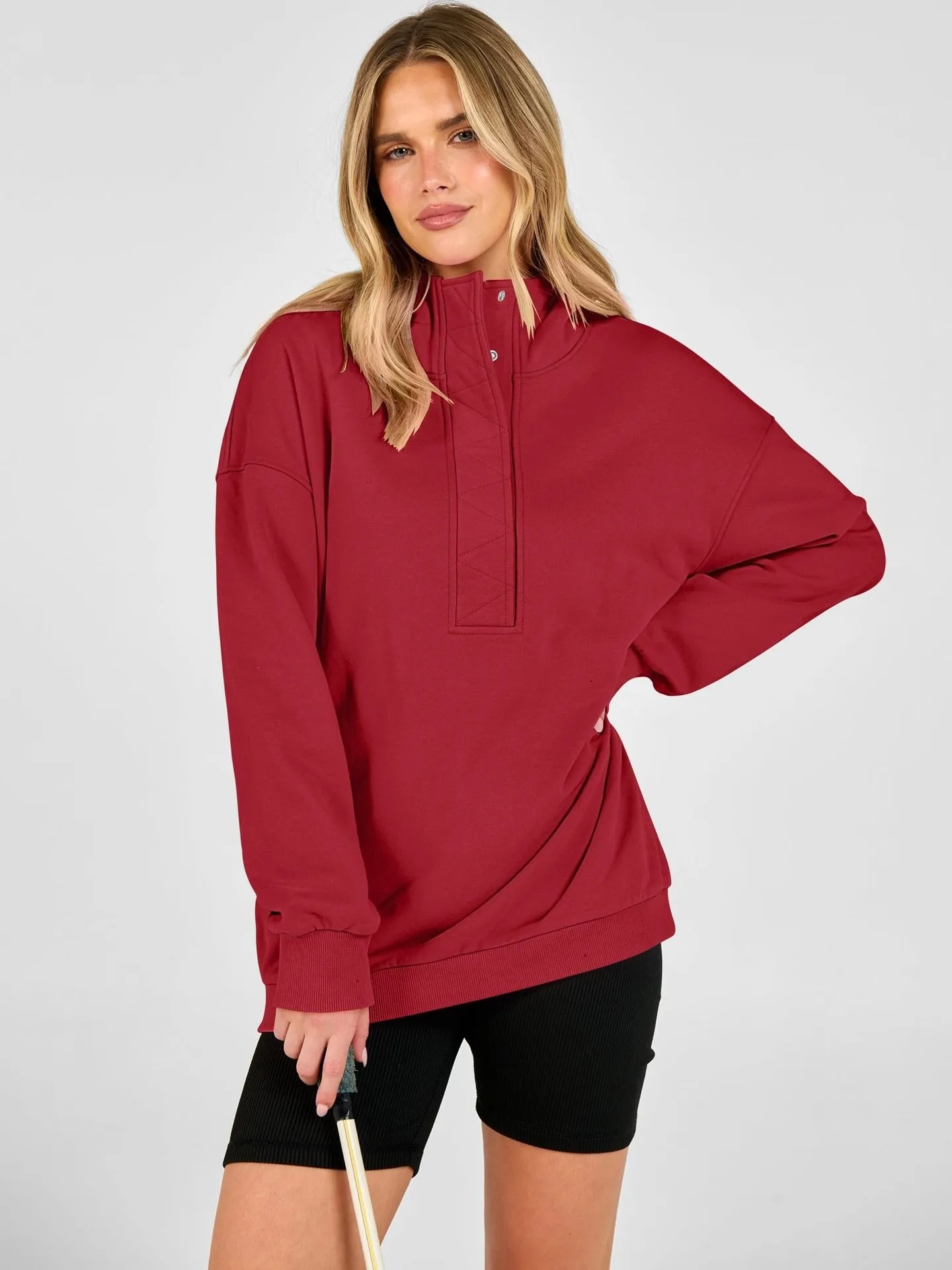 Casual Hooded Loose Fit Hoodie with Hooded Neckline American and European Style Streetwear Mid Length Autumn Single Women Hoodie