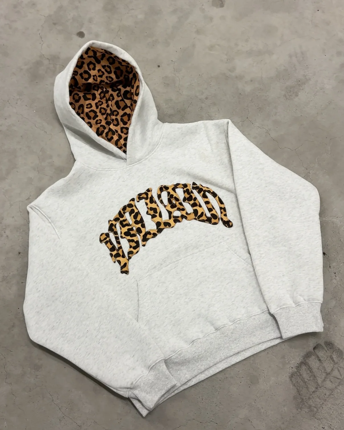 New Fashionable Leopard Print Letter Embroidery Street Casual Pants Men's and Women's Versatile Hooded Sweatshirt Pants Set Y2K