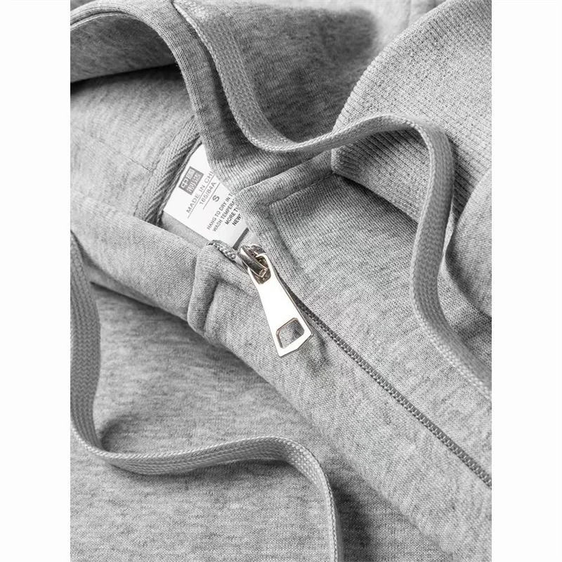 Autumn Lady Hooded Sweatshirt Jacket Winter Women Long Sleeves Sweatershirts Coat American Femme Solid Color Hoodies Top Outwear