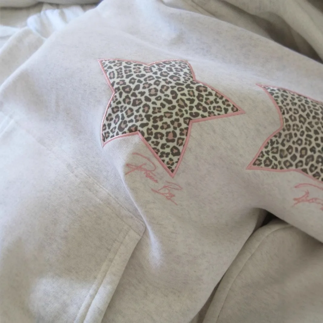 2025 European and American Star Embroidered Hooded Versatile Loose Casual Pullover Hoodie