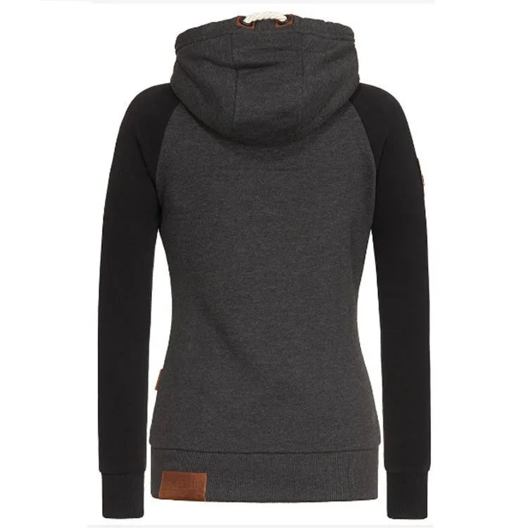 New 2026 Women's Casual Hoodies Jacket Zipper Mixed Colors Ladies' Coats Tops Casual Sweatshirt Hoodies Large Size Women Clothes