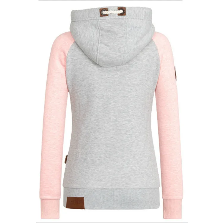 New 2026 Women's Casual Hoodies Jacket Zipper Mixed Colors Ladies' Coats Tops Casual Sweatshirt Hoodies Large Size Women Clothes