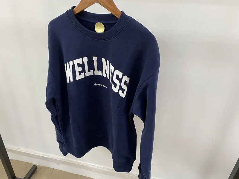 Letter Print Sweatshirt Women Classic O Neck Long Sleeve Pullover Autumn Winter Casual Vintage Sweatshirt female