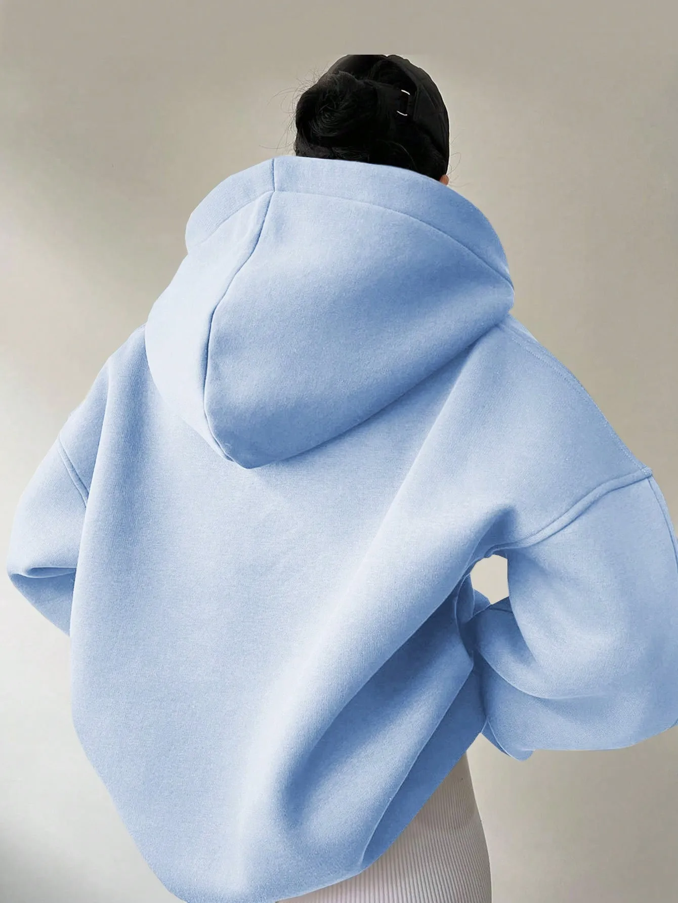 Loose Fit Hooded Hoodie Regular Length American and European Style with Single Pullover Regular Thickness Autumn Women Hoodie