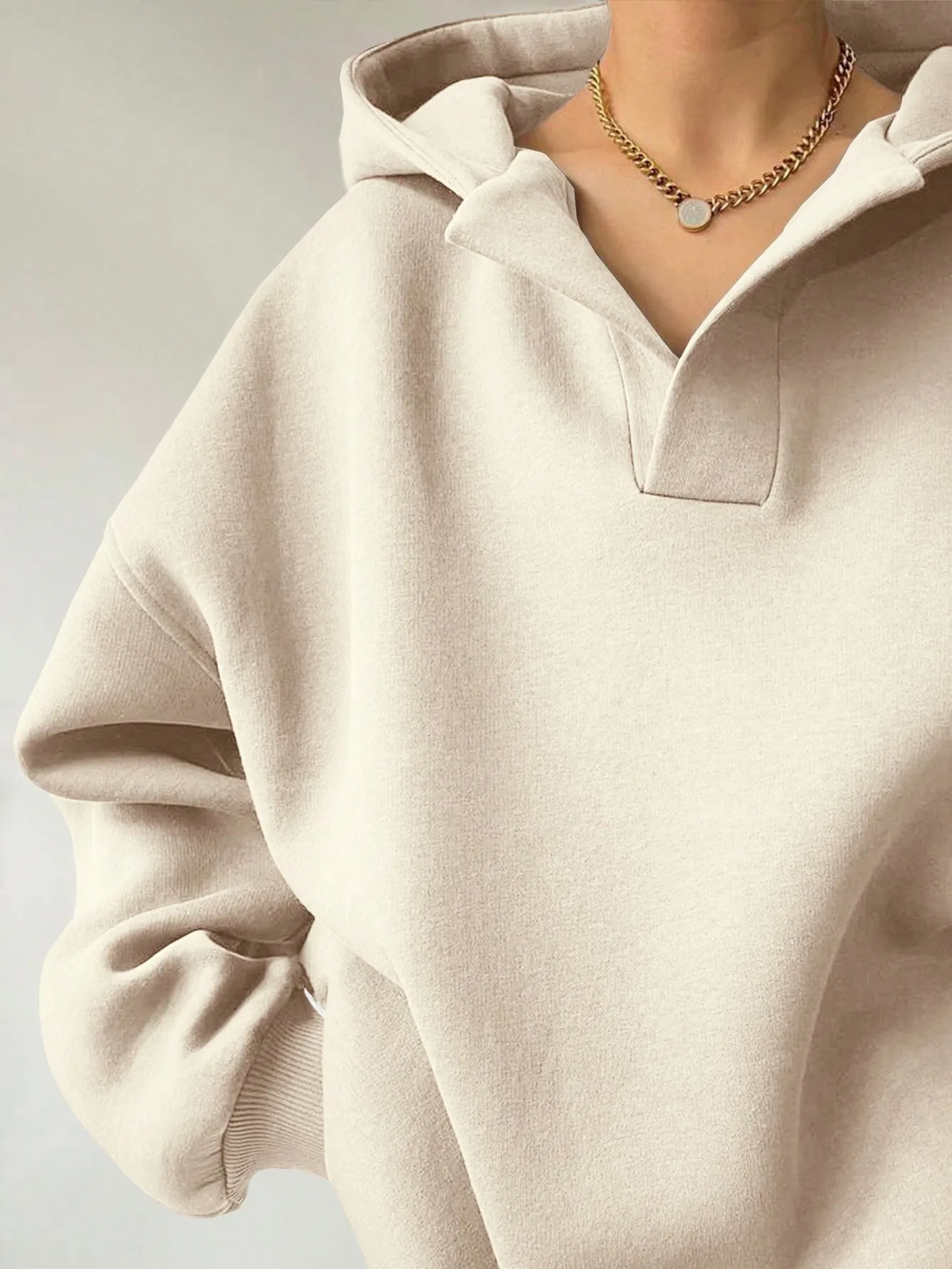 Loose Fit Hooded Hoodie Regular Length American and European Style with Single Pullover Regular Thickness Autumn Women Hoodie