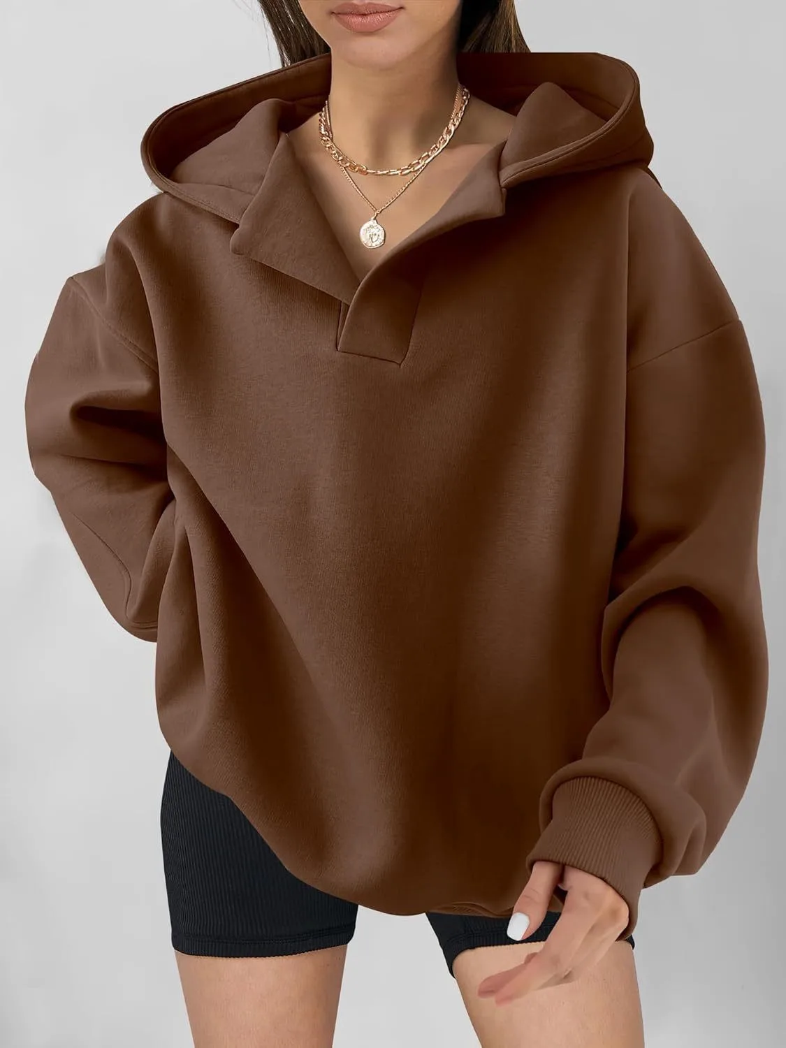 Loose Fit Hooded Hoodie Regular Length American and European Style with Single Pullover Regular Thickness Autumn Women Hoodie