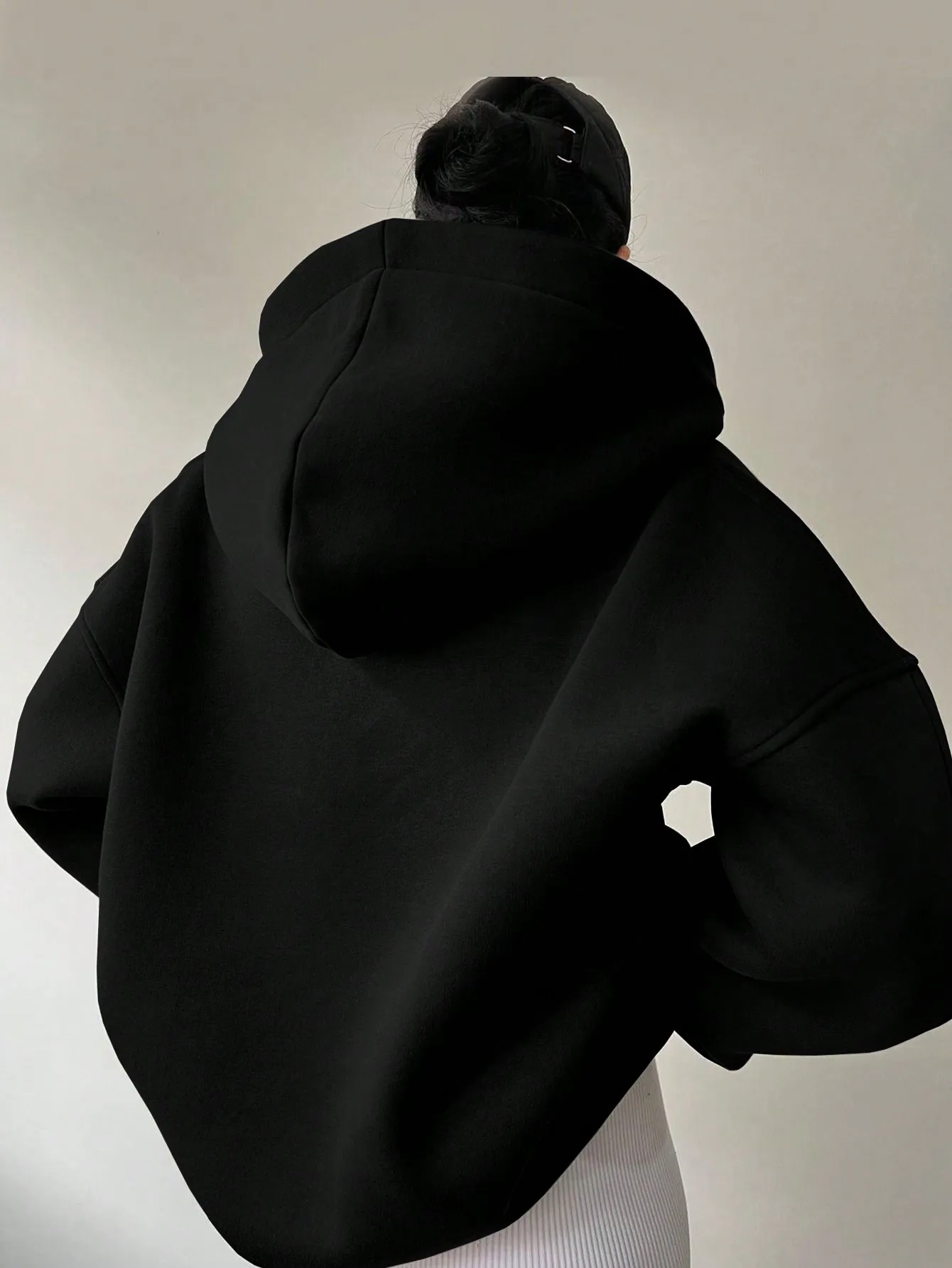 Loose Fit Hooded Hoodie Regular Length American and European Style with Single Pullover Regular Thickness Autumn Women Hoodie