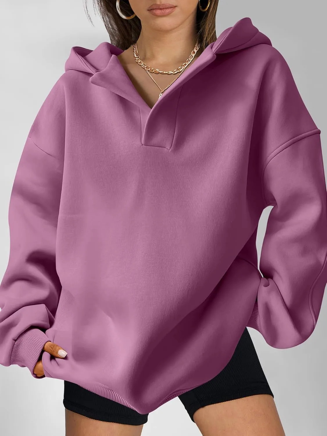 Loose Fit Hooded Hoodie Regular Length American and European Style with Single Pullover Regular Thickness Autumn Women Hoodie