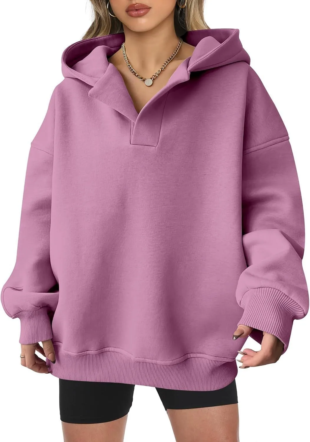 Loose Fit Hooded Hoodie Regular Length American and European Style with Single Pullover Regular Thickness Autumn Women Hoodie