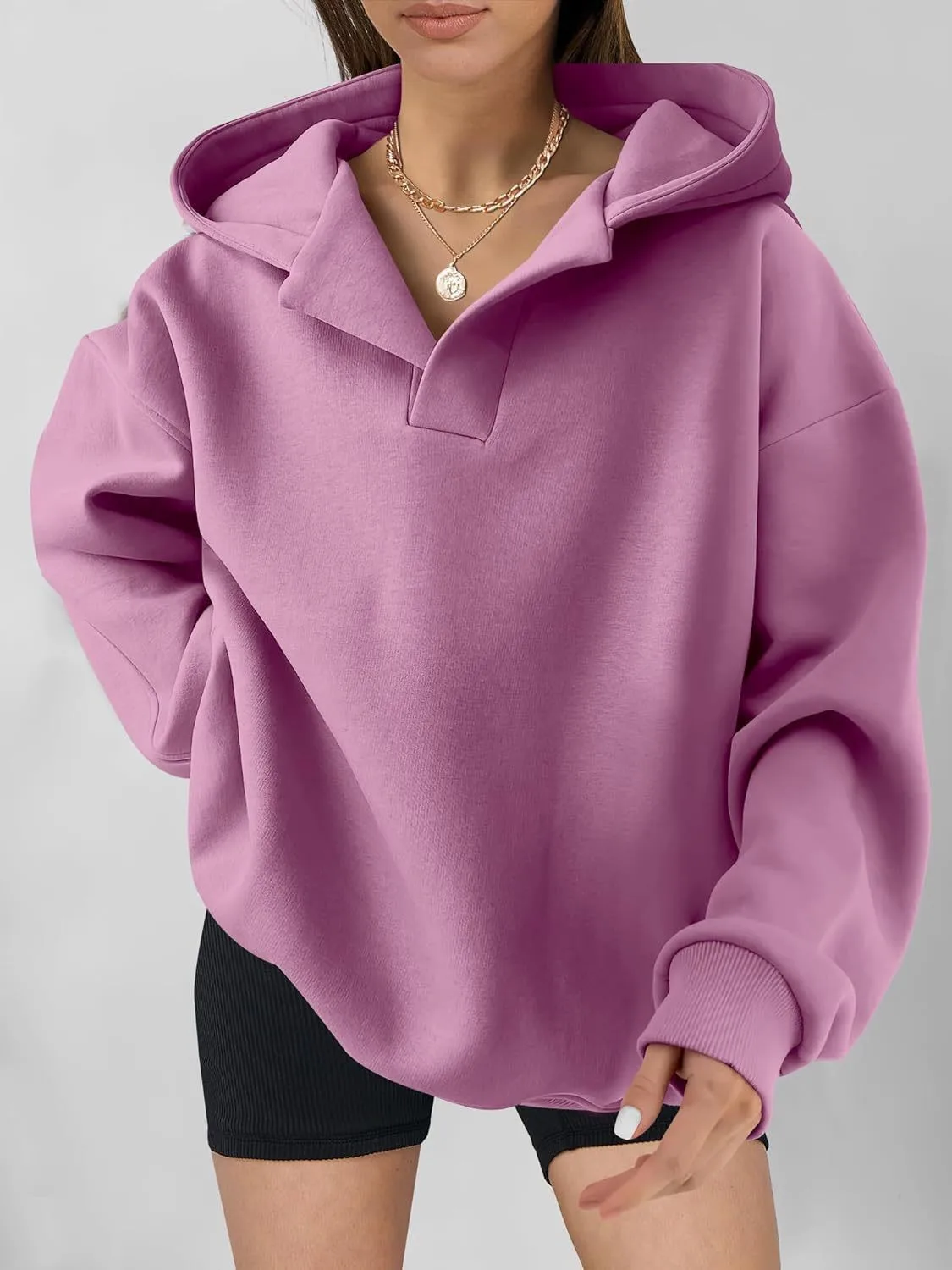 Loose Fit Hooded Hoodie Regular Length American and European Style with Single Pullover Regular Thickness Autumn Women Hoodie
