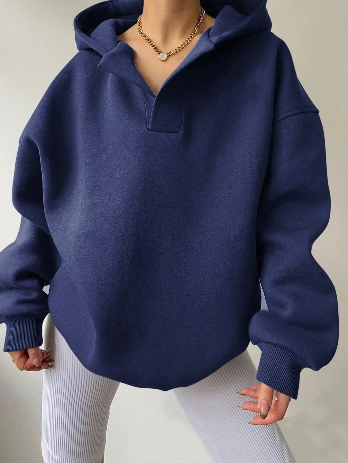 Loose Fit Hooded Hoodie Regular Length American and European Style with Single Pullover Regular Thickness Autumn Women Hoodie