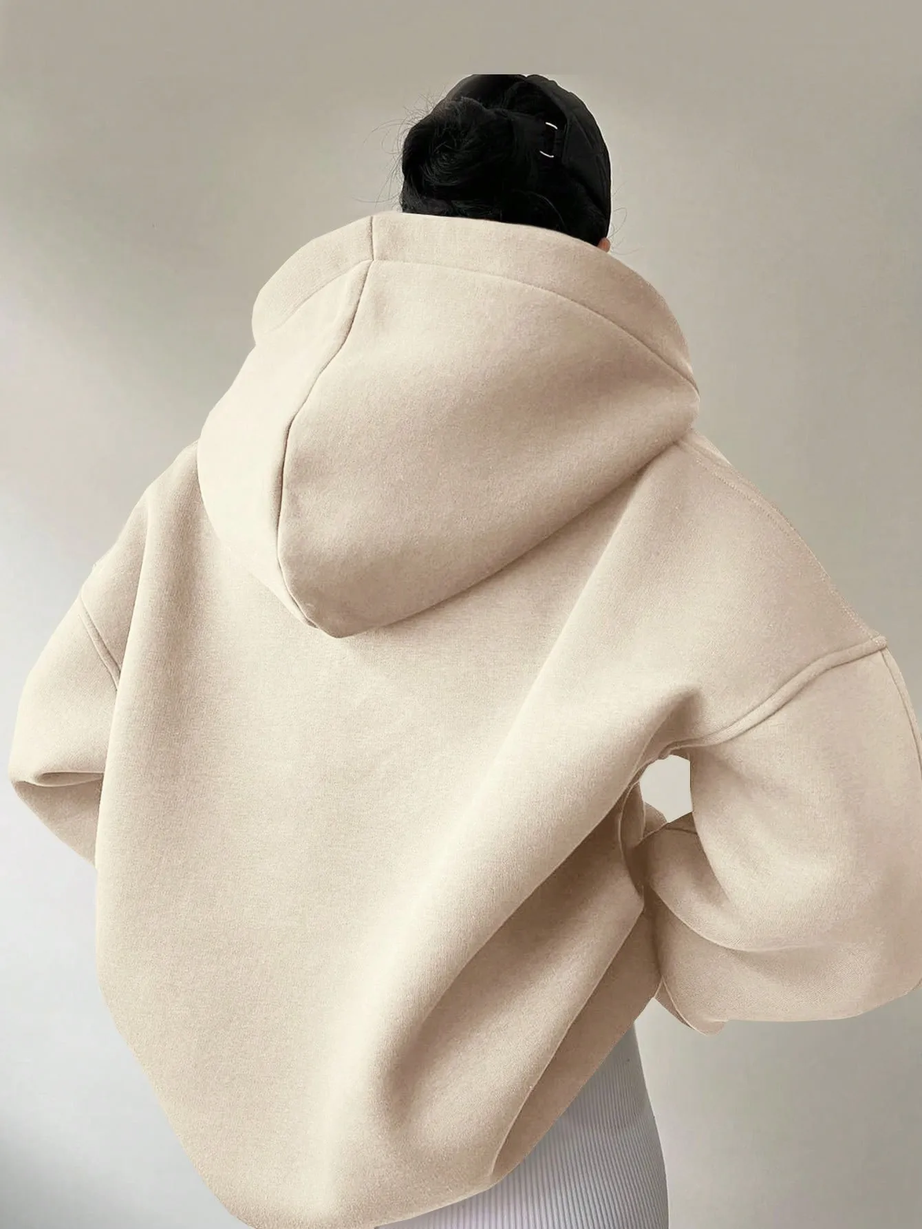 Loose Fit Hooded Hoodie Regular Length American and European Style with Single Pullover Regular Thickness Autumn Women Hoodie