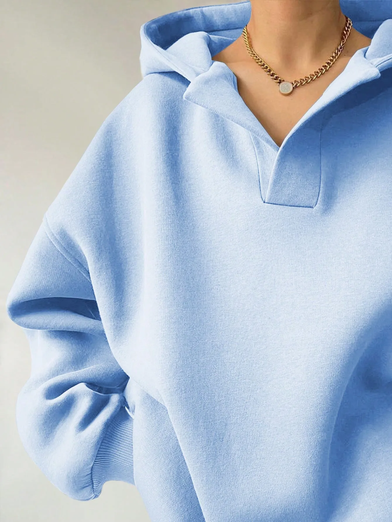 Loose Fit Hooded Hoodie Regular Length American and European Style with Single Pullover Regular Thickness Autumn Women Hoodie
