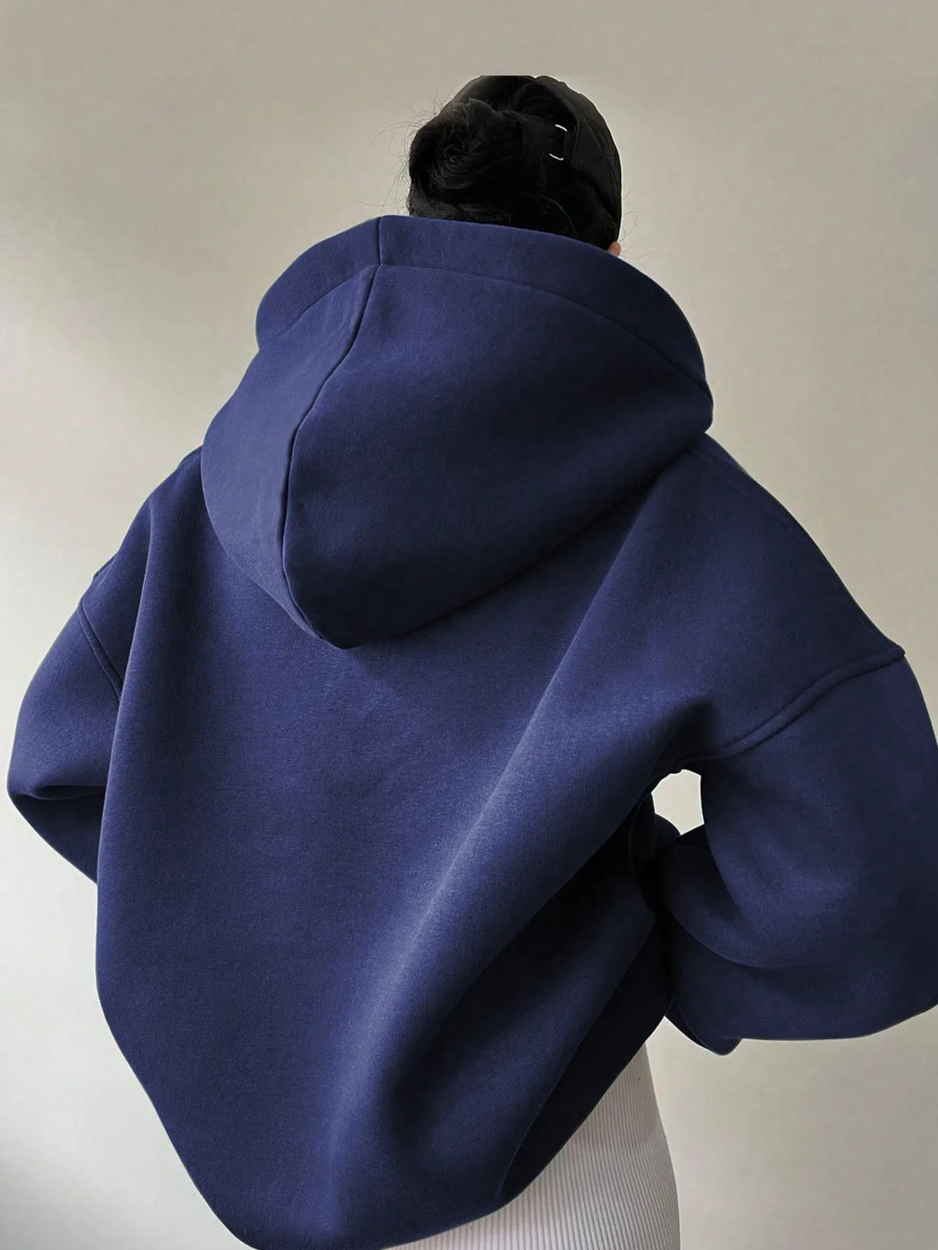 Loose Fit Hooded Hoodie Regular Length American and European Style with Single Pullover Regular Thickness Autumn Women Hoodie