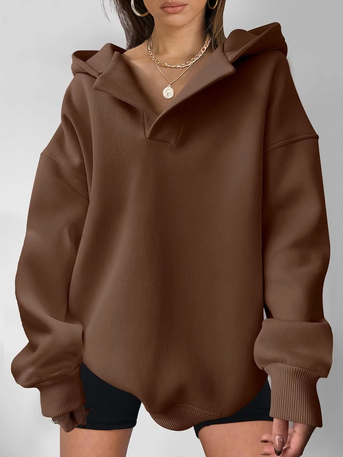 Loose Fit Hooded Hoodie Regular Length American and European Style with Single Pullover Regular Thickness Autumn Women Hoodie