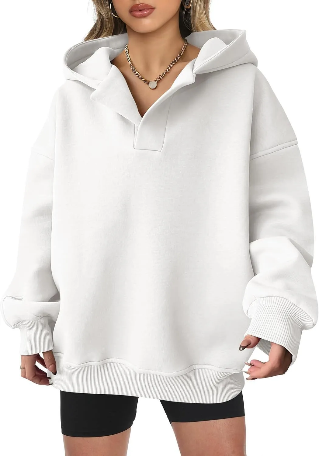 Loose Fit Hooded Hoodie Regular Length American and European Style with Single Pullover Regular Thickness Autumn Women Hoodie