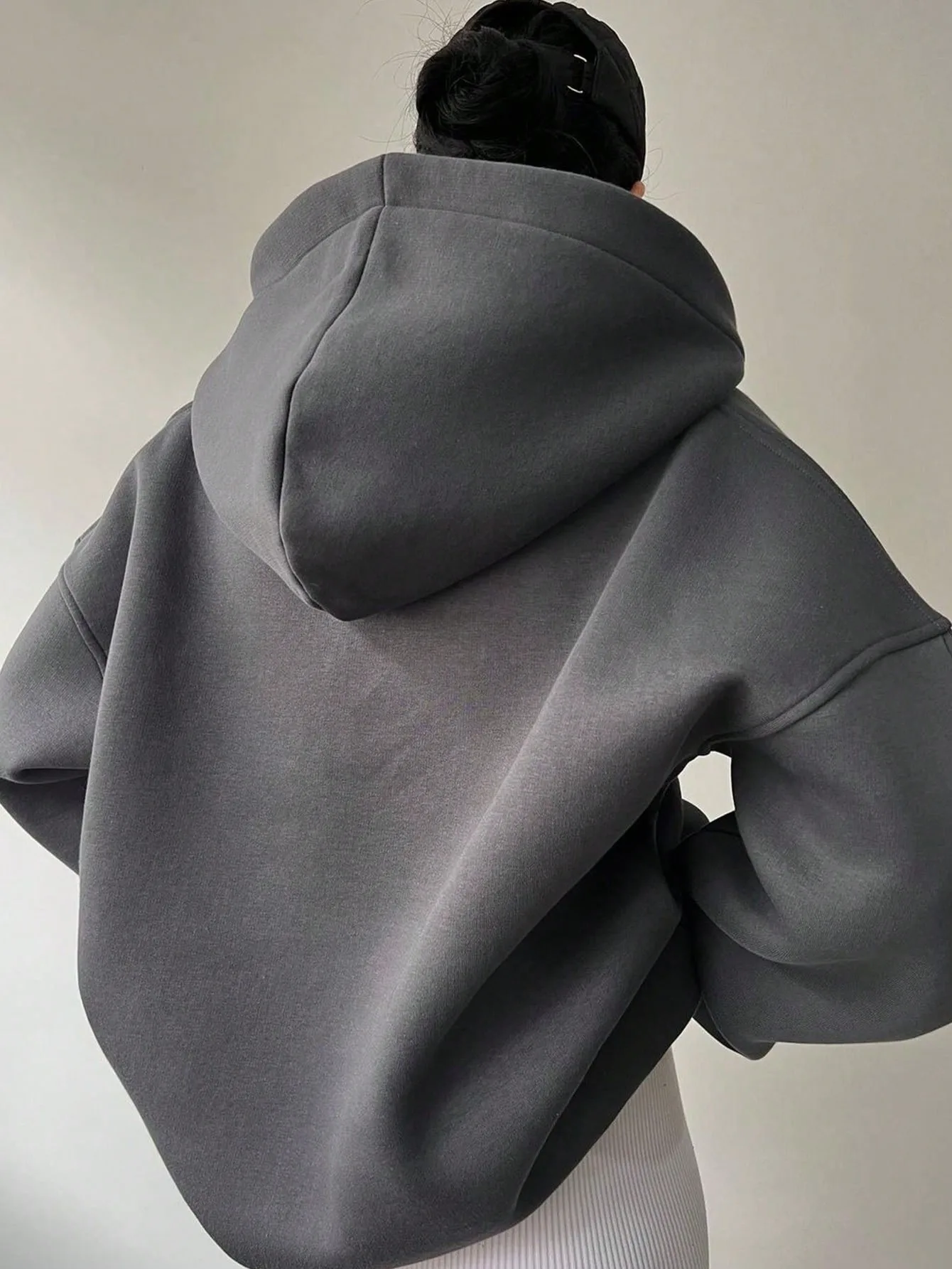Loose Fit Hooded Hoodie Regular Length American and European Style with Single Pullover Regular Thickness Autumn Women Hoodie