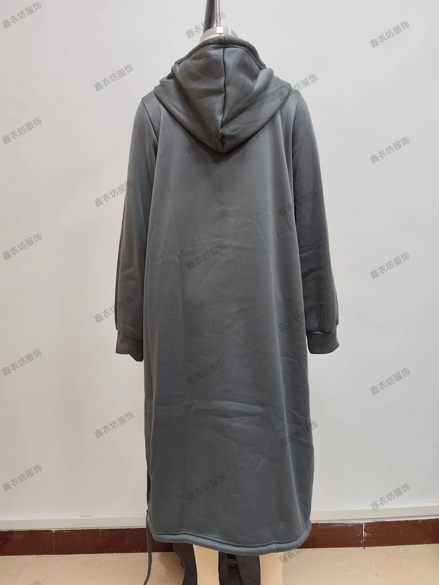 Hooded Pocket Loose Fit Commute Style Hoodie with Long Sleeve Long Length Regular Thickness Pullover Winter Women Hoodie