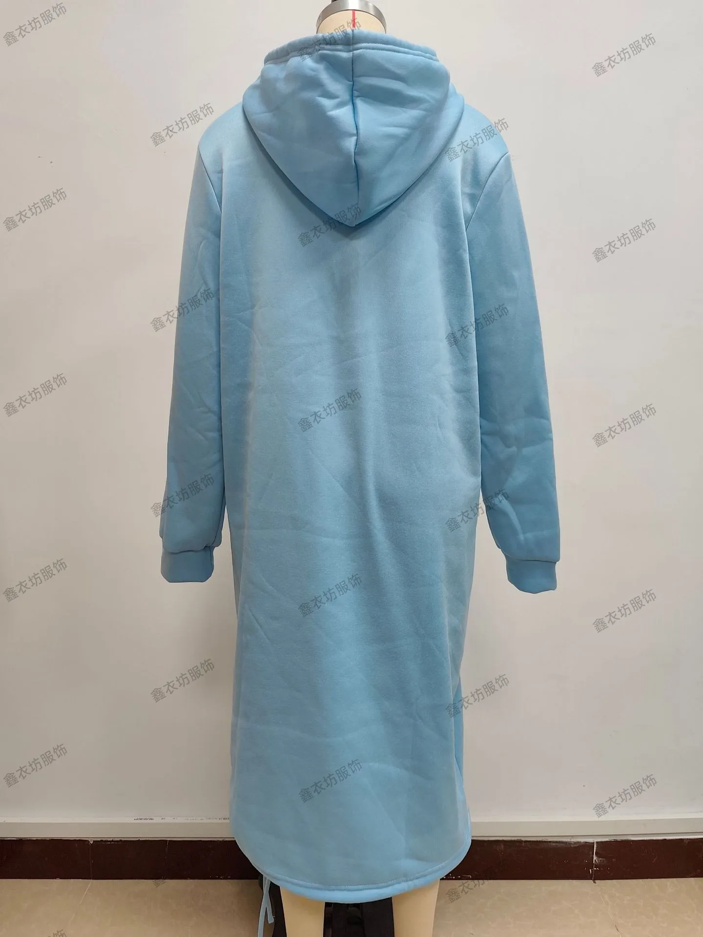 Hooded Pocket Loose Fit Commute Style Hoodie with Long Sleeve Long Length Regular Thickness Pullover Winter Women Hoodie