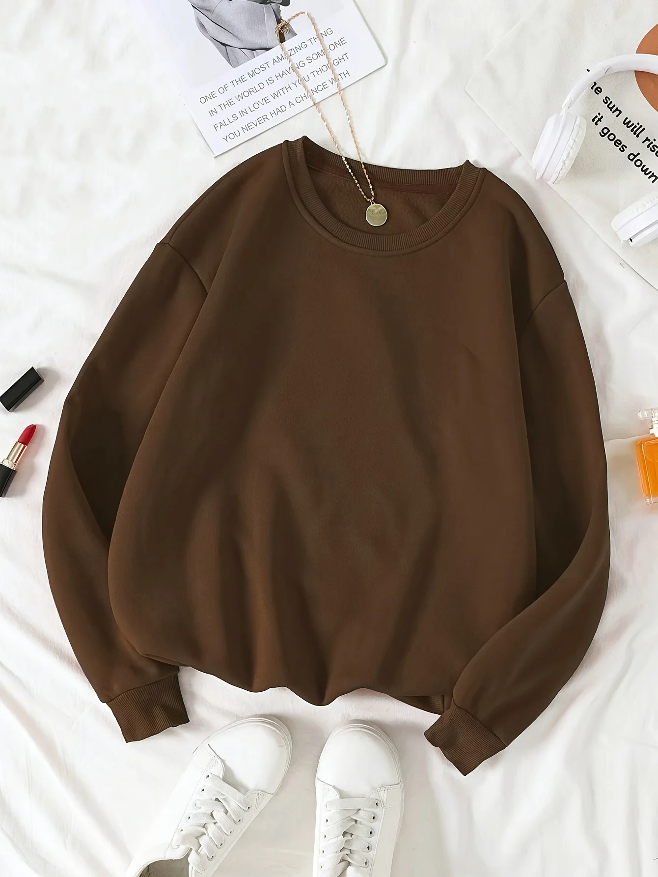 CLoose Sweatshirt Casual Long Sleeve Women Autumn and Winter Cartoon Bear Comfortable Pullover Crewneck Loose Female Clothes