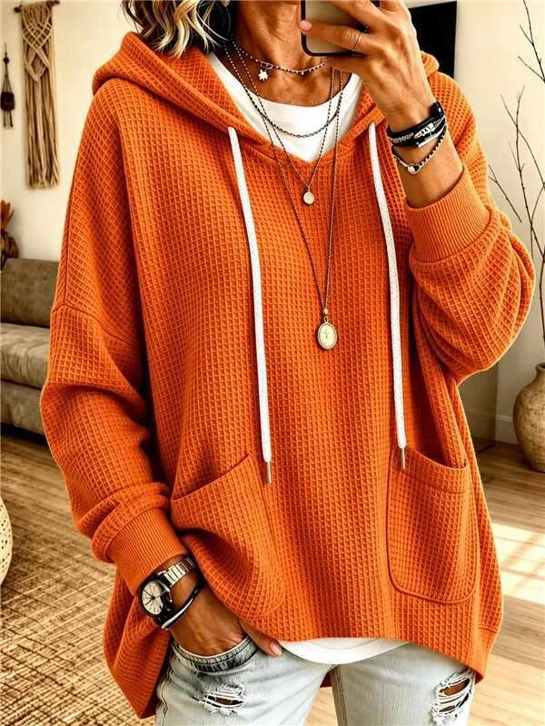 Casual Hooded Loose Fit Hoodie with Japanese Korean Casual Asymmetrical Hooded Neckline Irregular Design Women Sweatshirts