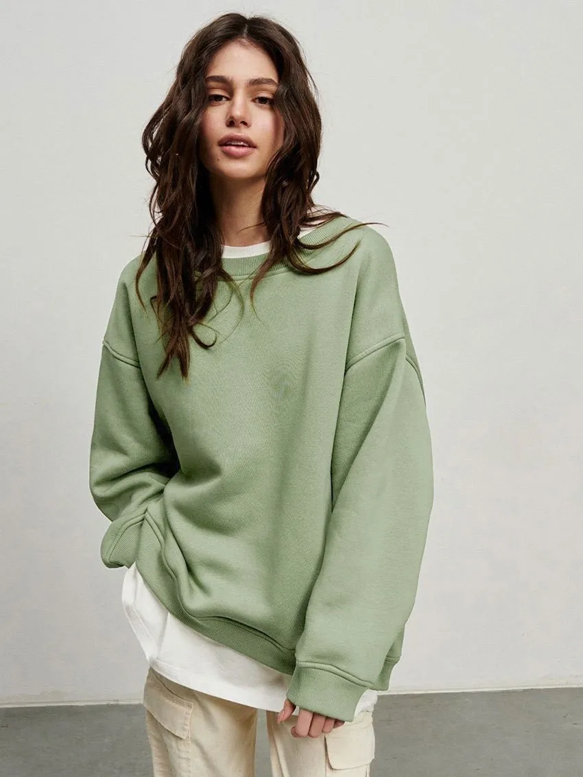 Loose Fit Pullover Hoodie Mid Length Streetwear with No Closure Regular Sleeve Regular Thickness Long Sleeve Women Sweatshirts