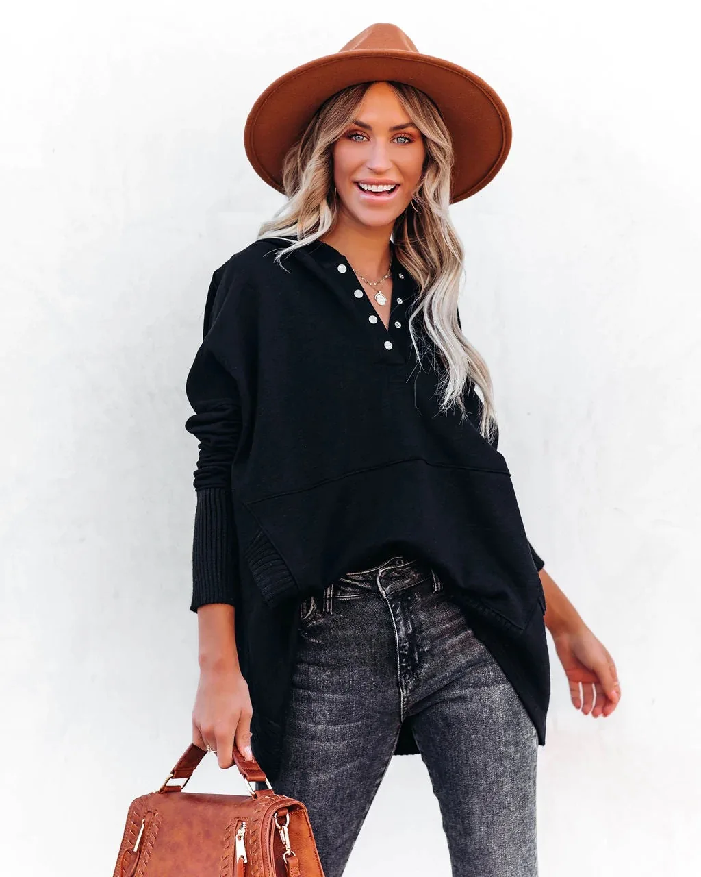 Casual Loose White Women Sweatshirt Autumn Winter V-neck Hooded Batwing Sleeve Hoodie Threaded Splicing Top For Women Pullovers