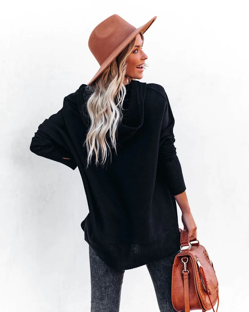 Casual Loose White Women Sweatshirt Autumn Winter V-neck Hooded Batwing Sleeve Hoodie Threaded Splicing Top For Women Pullovers