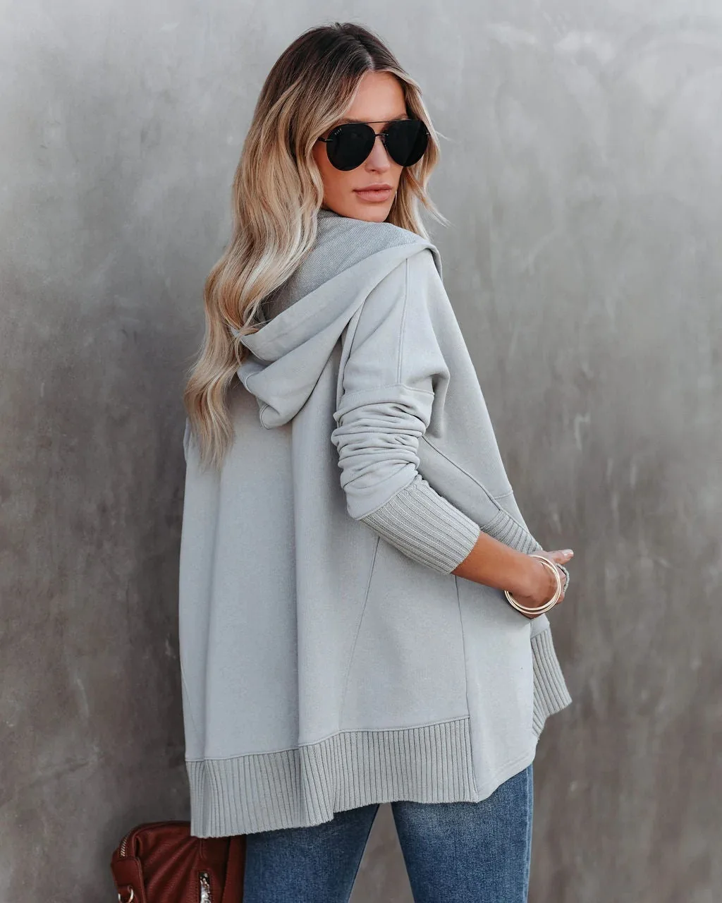 Casual Loose White Women Sweatshirt Autumn Winter V-neck Hooded Batwing Sleeve Hoodie Threaded Splicing Top For Women Pullovers