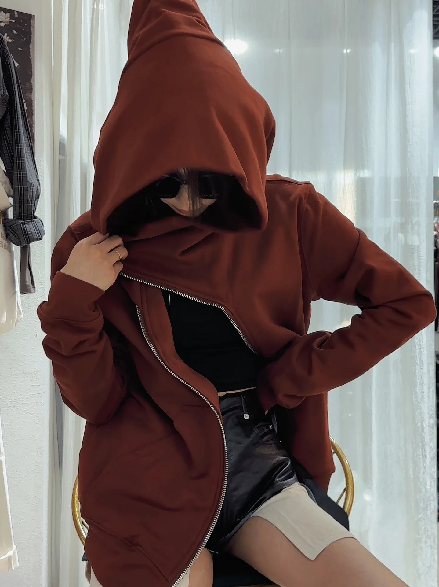 High Quality Men's and Women's Couple's Fleece Hoodie Jacket Hoodie Autumn and Winter New Version RO Style Wizard Hat
