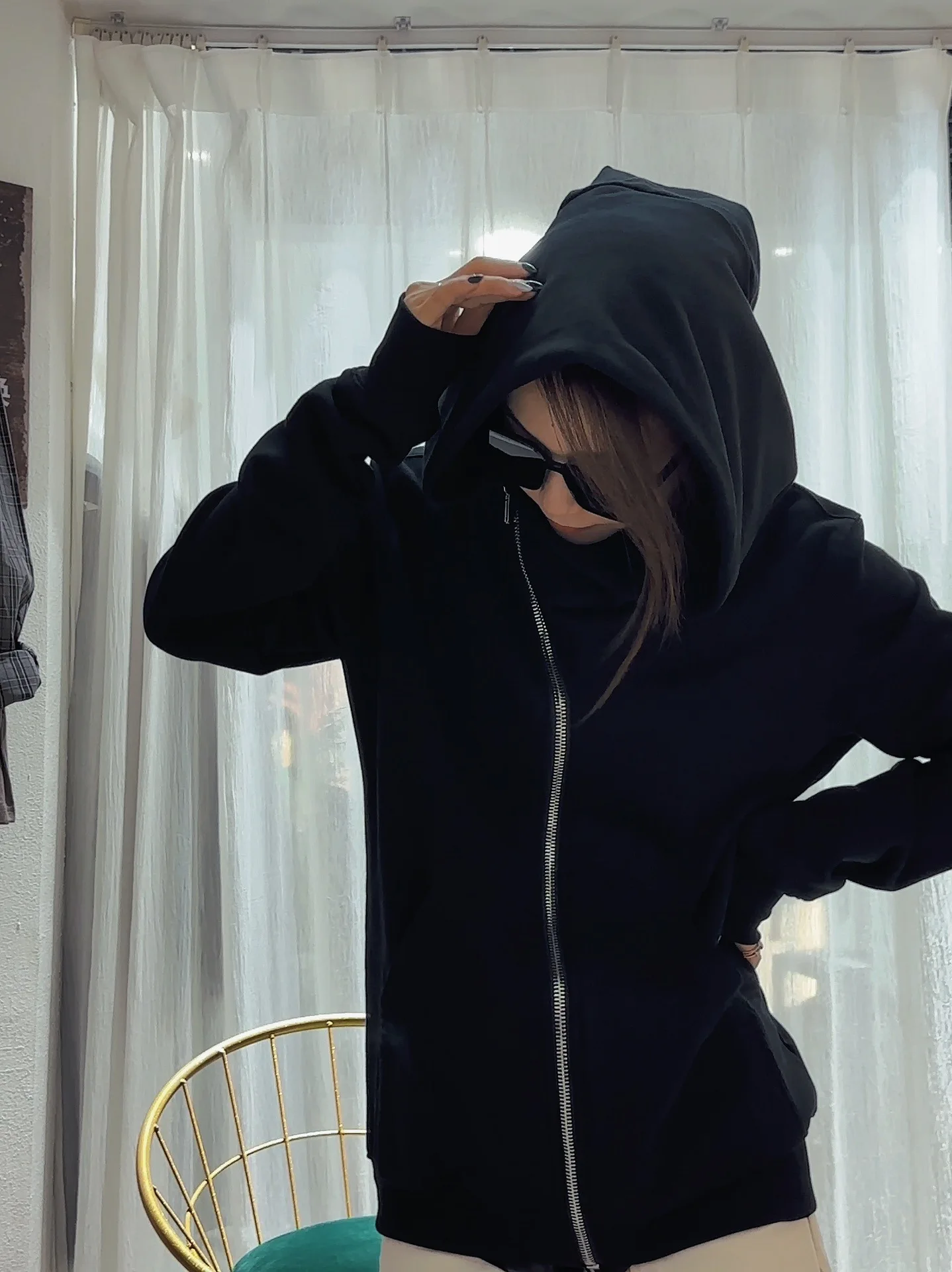 High Quality Men's and Women's Couple's Fleece Hoodie Jacket Hoodie Autumn and Winter New Version RO Style Wizard Hat