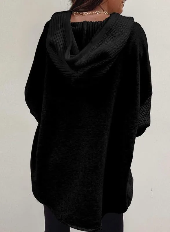 Casual Hooded Hoodie with Loose Fit Mid Length Regular Sleeve American and European Style Streetwear Long Sleeve Women Hoodie