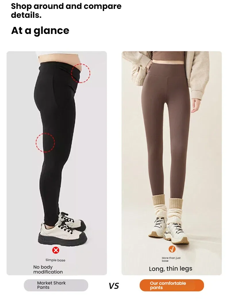 New Winter Thermal Fleece Lined Leggings Women's Outdoor Wear Thickened Plush Trousers Cold Weather Warm Pants Woman Clothing