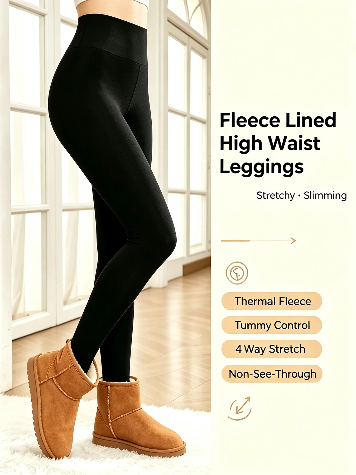 Autumn Winter Warm Fleece Women Leggings Velvet Thicken High Waist Tights Elastic Slim Solid Color Leggings Prevent Cold Tights