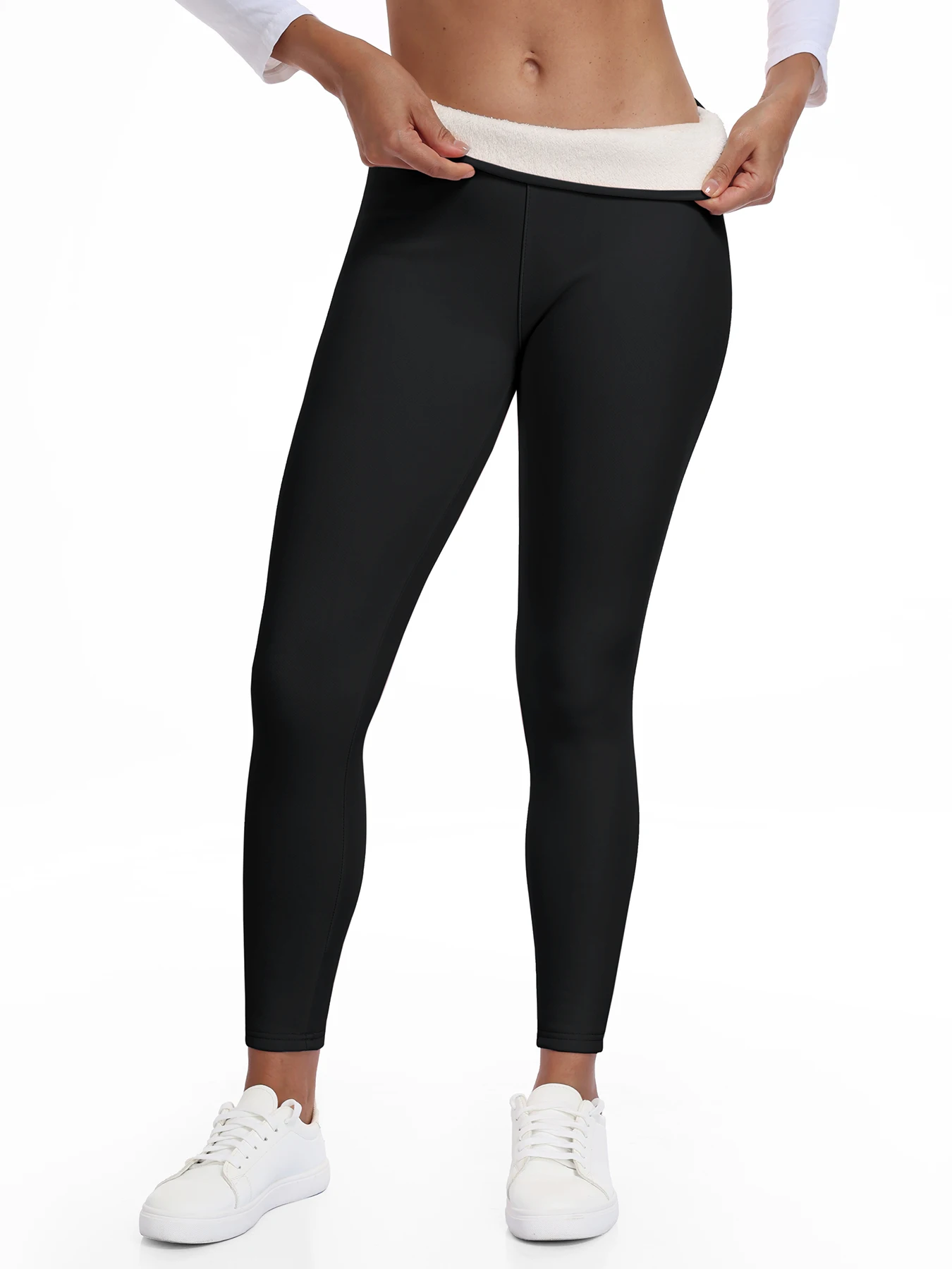 Autumn Winter Warm Fleece Women Leggings Velvet Thicken High Waist Tights Elastic Slim Solid Color Leggings Prevent Cold Tights