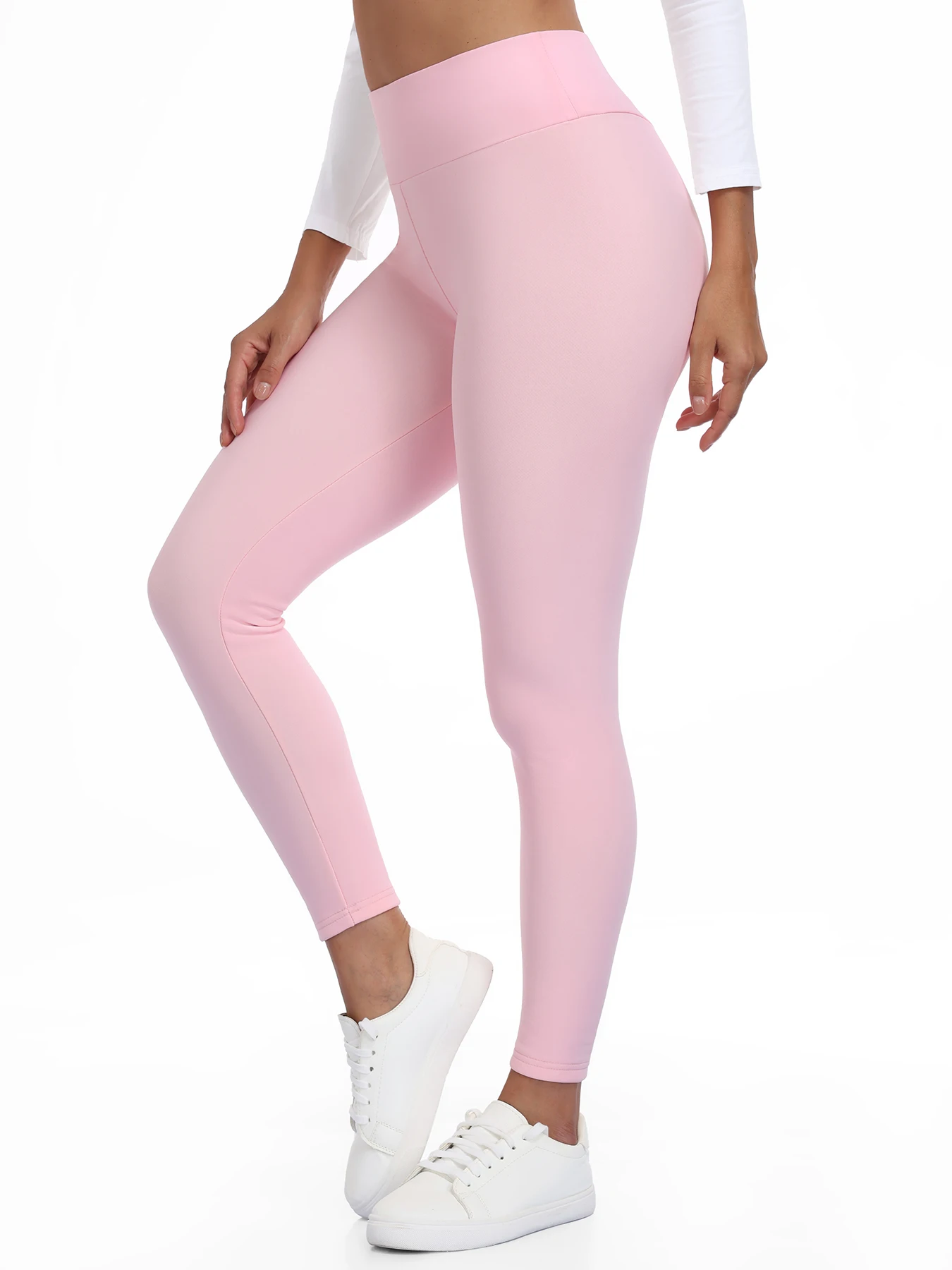 Autumn Winter Warm Fleece Women Leggings Velvet Thicken High Waist Tights Elastic Slim Solid Color Leggings Prevent Cold Tights