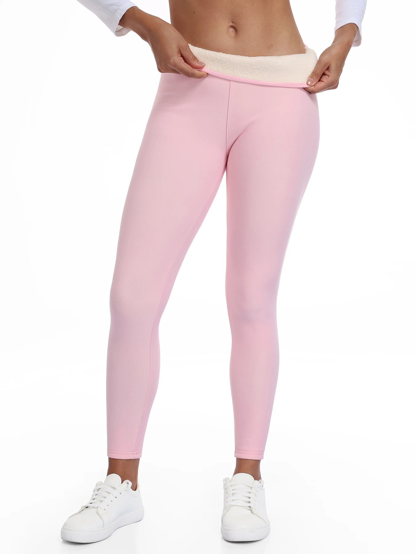 Autumn Winter Warm Fleece Women Leggings Velvet Thicken High Waist Tights Elastic Slim Solid Color Leggings Prevent Cold Tights