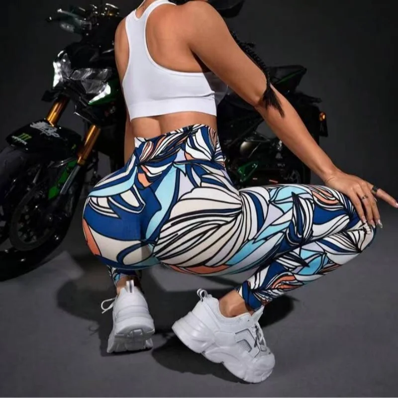 New 3D Print Tie Dye Sports Pants Women Seamless Leggings High Waist Fitness Push Up Leggings Gym Clothing Workout Tights