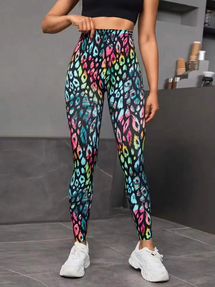 New 3D Print Tie Dye Sports Pants Women Seamless Leggings High Waist Fitness Push Up Leggings Gym Clothing Workout Tights
