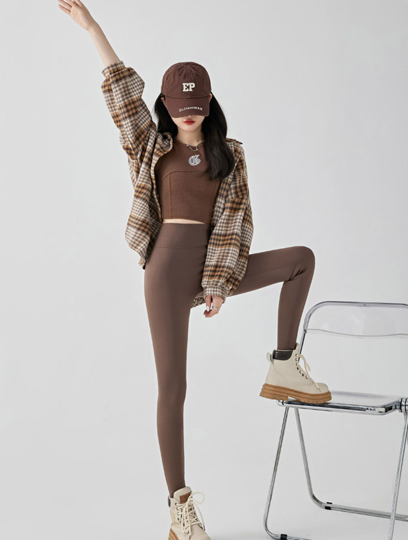 Women's Plus Velvet Thicken Leggings Autumn Winter Elastic Tight Warm Shark Pants Woman Korean High Waist Slimming Yoga Leggings
