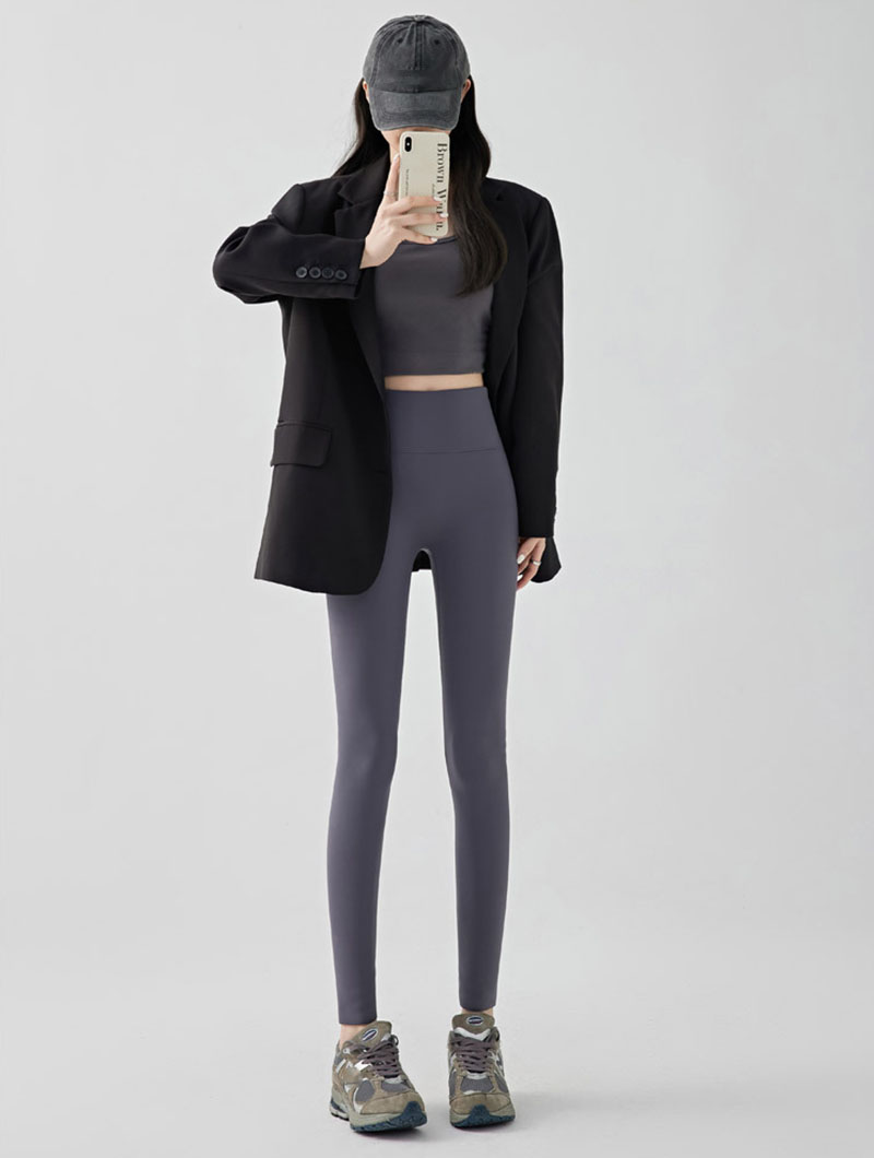 Women's Plus Velvet Thicken Leggings Autumn Winter Elastic Tight Warm Shark Pants Woman Korean High Waist Slimming Yoga Leggings