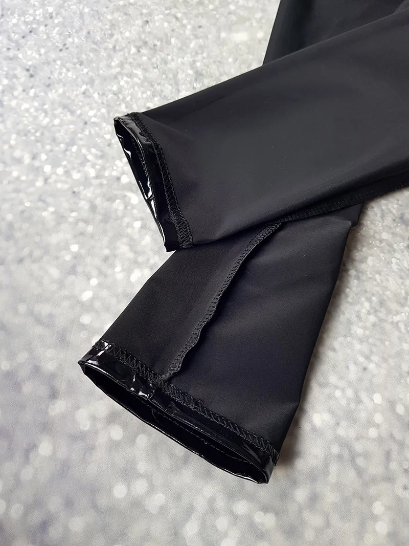 BIVIGAOS New Women Mirror Leather Leggings Reflective Shiny Stretch Tighten PU Leather Pants High Waist Slim Sexy Leggings