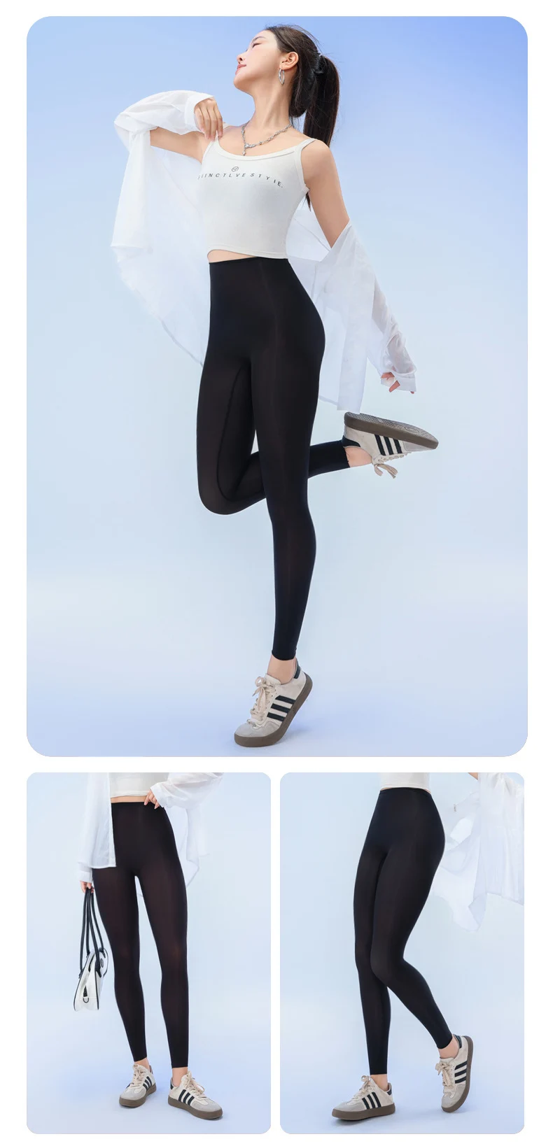BIVIGAOS Summer Ultra-Thin Skin Sunscreen Leggings Women High Elastic Transparent Facial Mask Underwear Tight Sexy Sport Legging