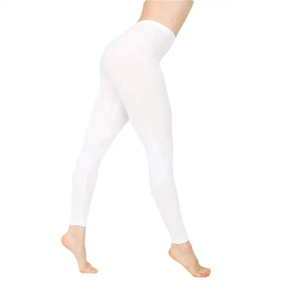 Milk Silk Leggings Women Solid Color Stretchy High Waist Slim Tights Autumn Winter Leggings Pencil Pants Trousers