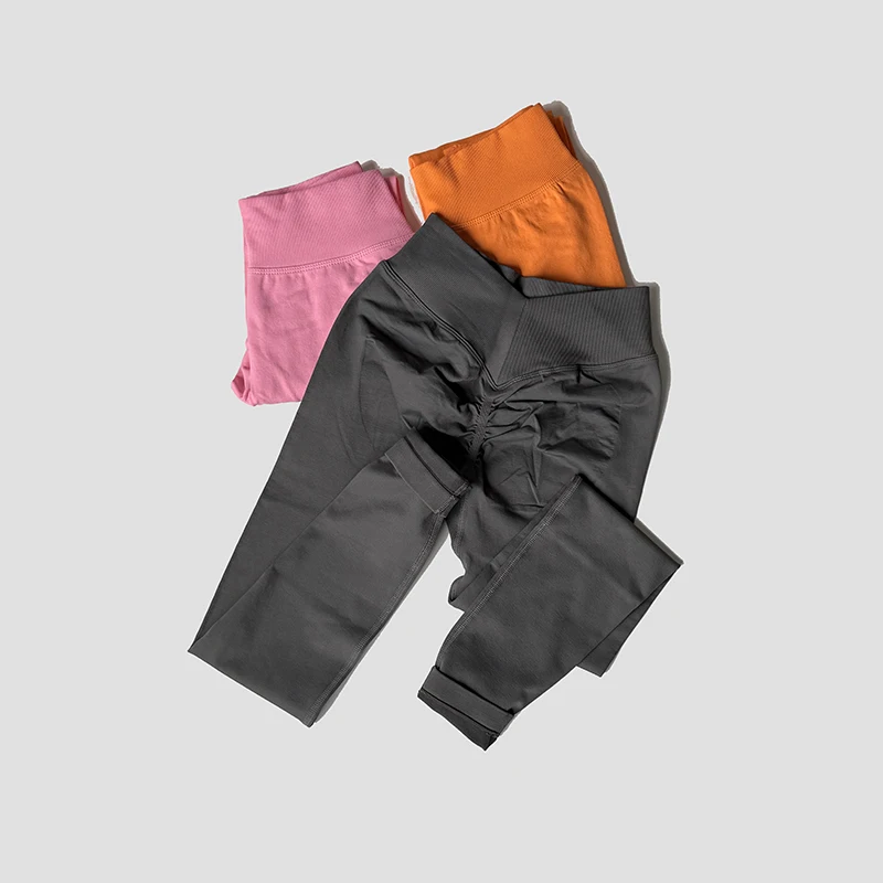 WAREBALL Women's Pants Back V-Waist Buttocks Lifting Push Up Butt Pants High Waist Sports Fitness Pants Sports Gym Leggings