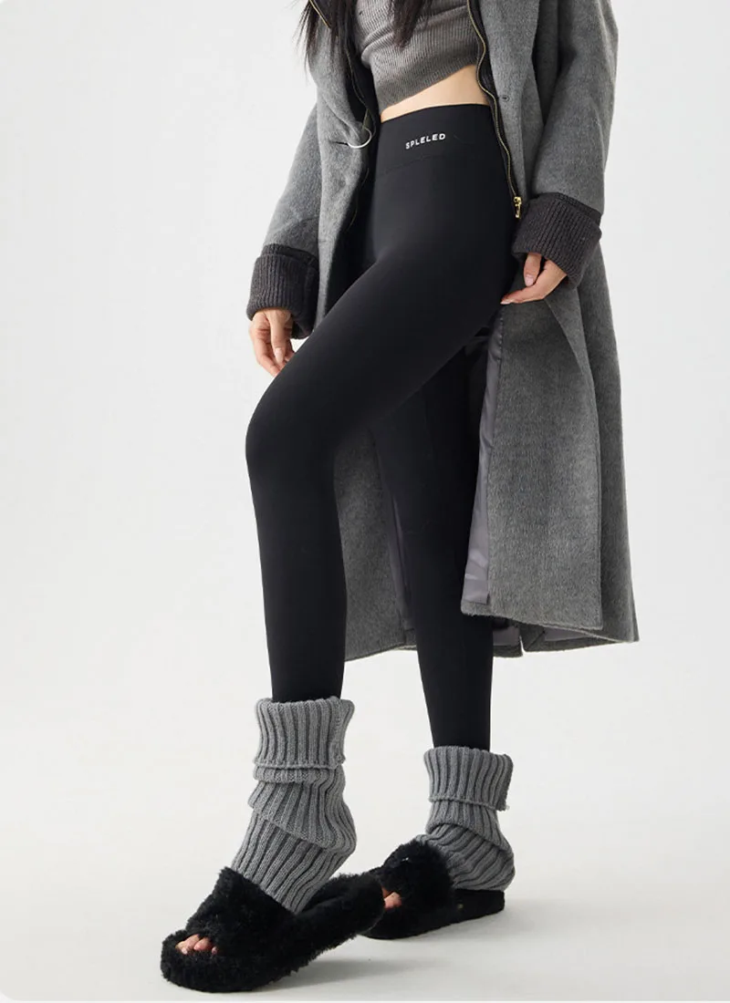 2026 New Women Step On Foot Leggings Autumn Winter Rabbit Fleece Thicken Warm Leggings Slim Yoga Fitness Sports Shark Leggings