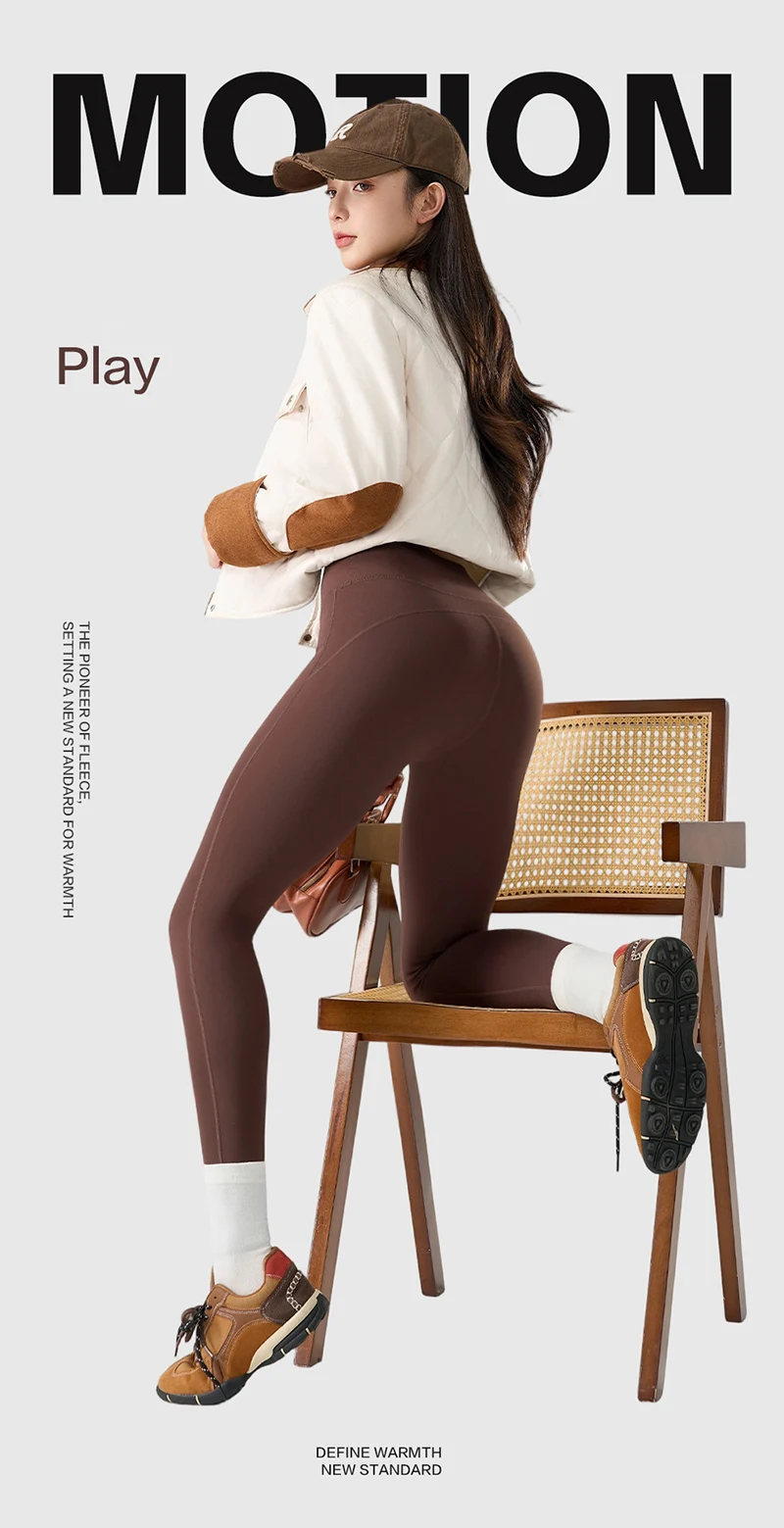 BIVIGAOS Autumn Winter 3D Butt Sharkskin Warm Yoga Leggings Women's Stretch Slim Brushed Light Fleece Fitness Sport Leggings