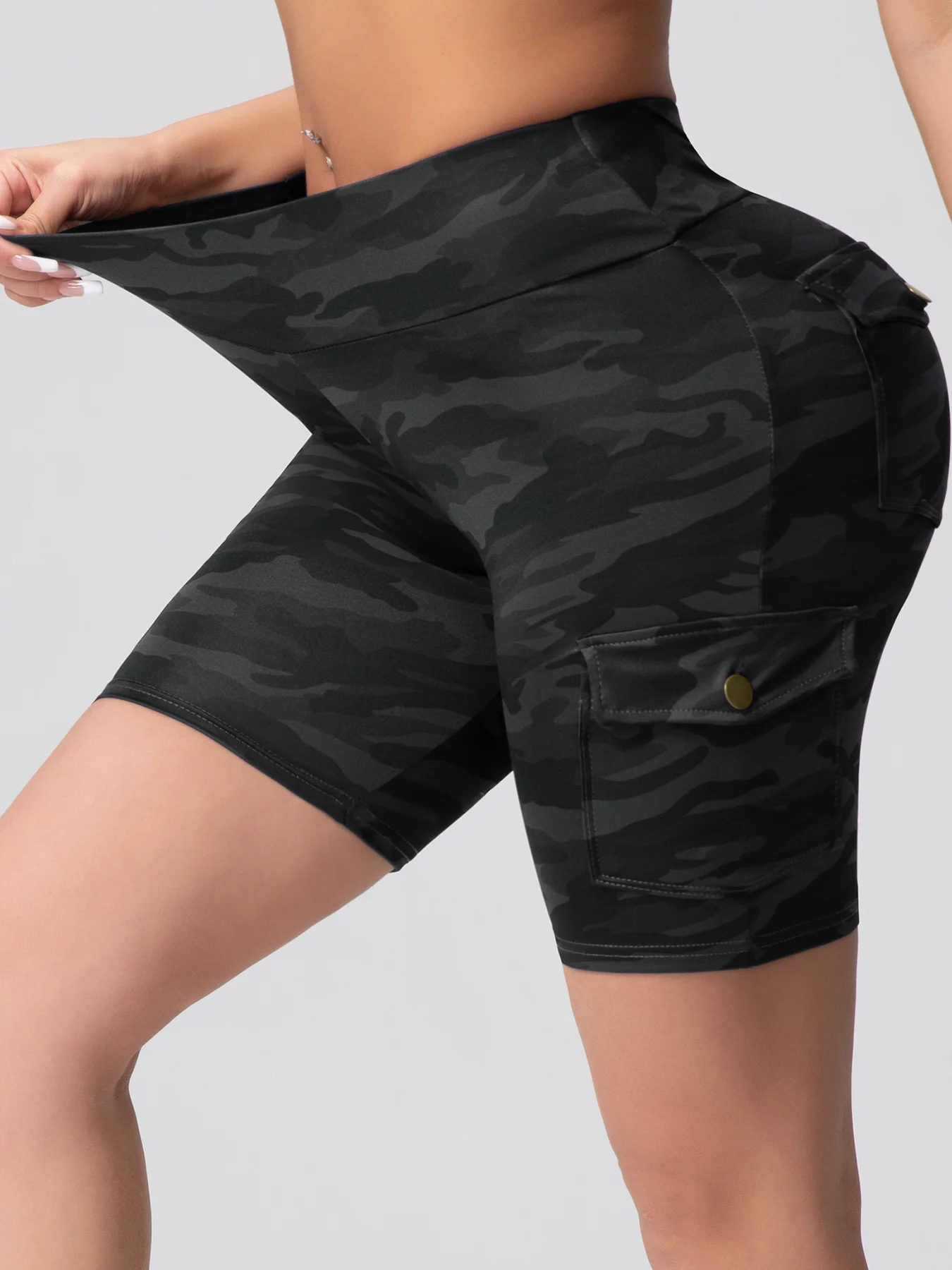 Pockets Gym Leggings Women High Waist Fashion Fitness Pants Skinny Stretch Outdoors Comfortable Sport Leggings