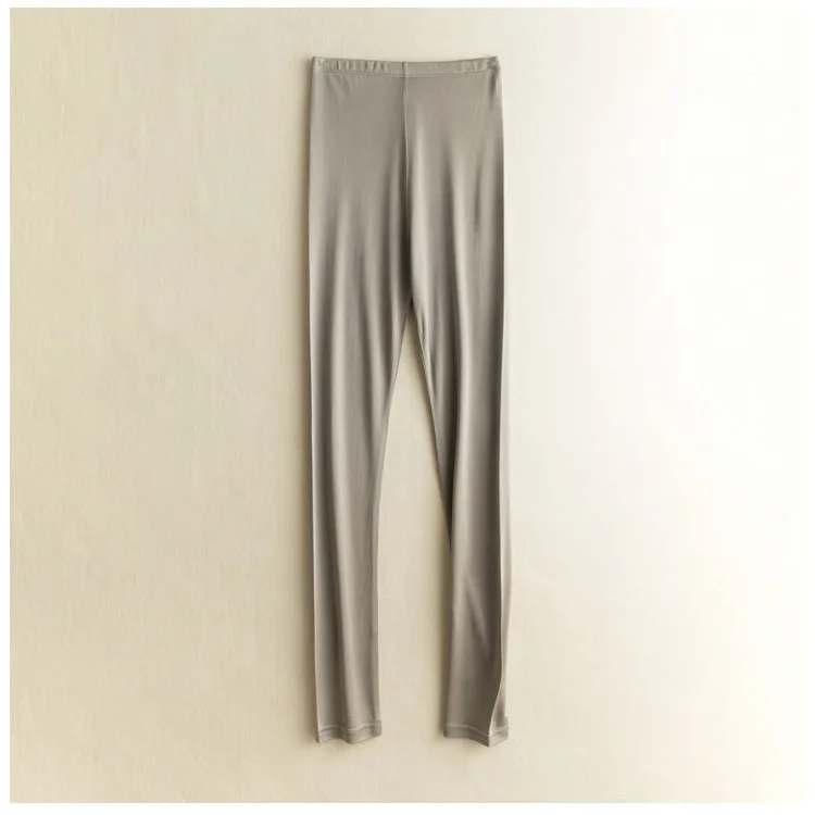 2025 Women's Fashion Autumn and Winter Clothing 23% Natural Mulberry Silk Slim Fit Breathable Hip Lifting Elastic Leggings