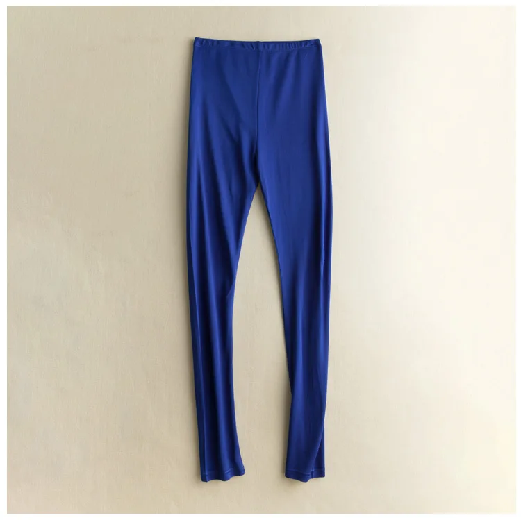 2025 Women's Fashion Autumn and Winter Clothing 23% Natural Mulberry Silk Slim Fit Breathable Hip Lifting Elastic Leggings
